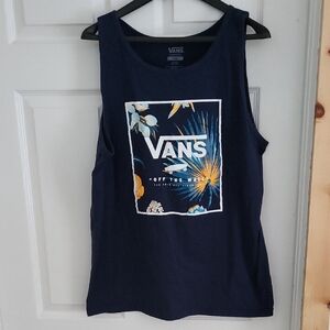 Vans Dark Blue Floral Graphic Tank